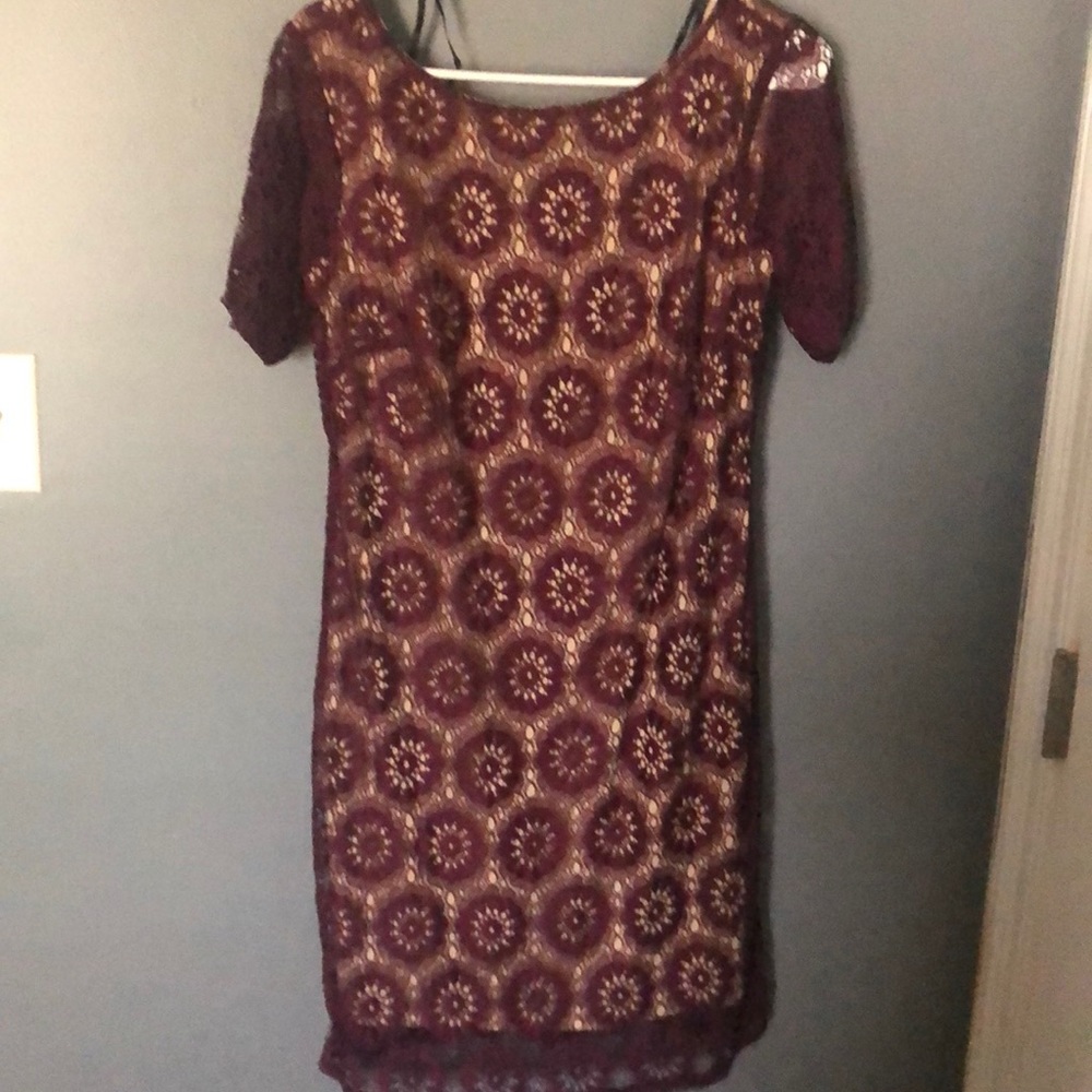 Lace overlay dress